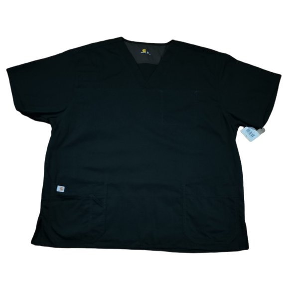 Carhartt Other - Carhartt Men Black Ripstop Multi-Pocket Scrub Top Sz 2XL